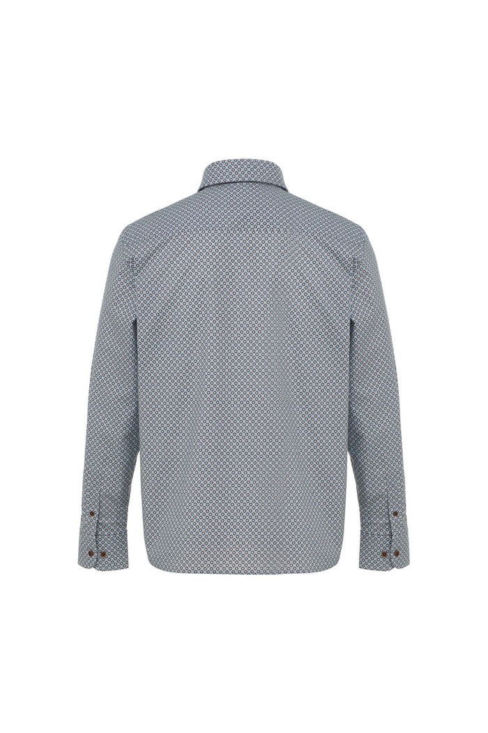 Geo Print Button Down Shirt