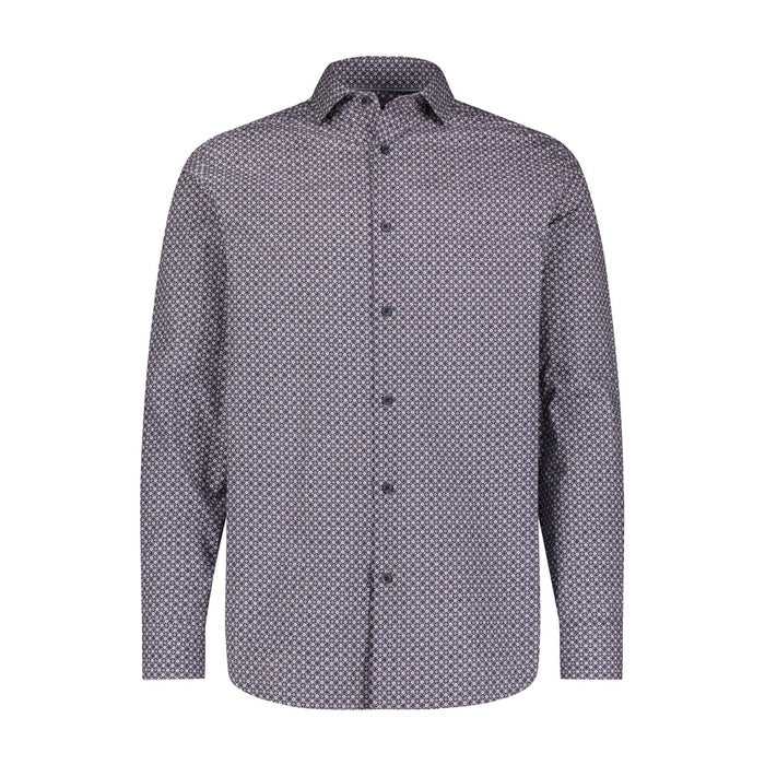 Geometric Tile Print Long Sleeve Shirt