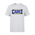 Apparel S / Grey Personalized Shirt - Glow Police Name Artwork - Standard T-shirt - DSAPP