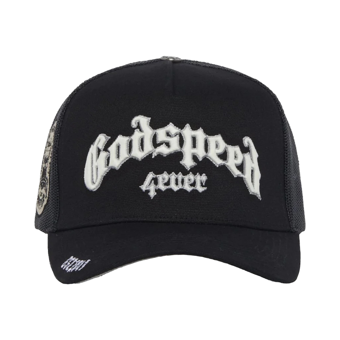 GODSPEED 4EVER BLACK TRUCKER HAT