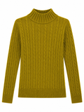 Goldcable knit mock turtleneck sweater for toddlers, kids and preteens.
