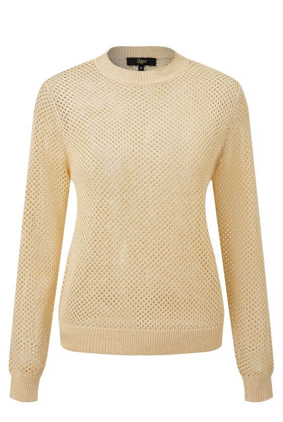 Golden Mesh Knit Sweater