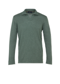 Green Eco-Blend Long Sleeve Polo