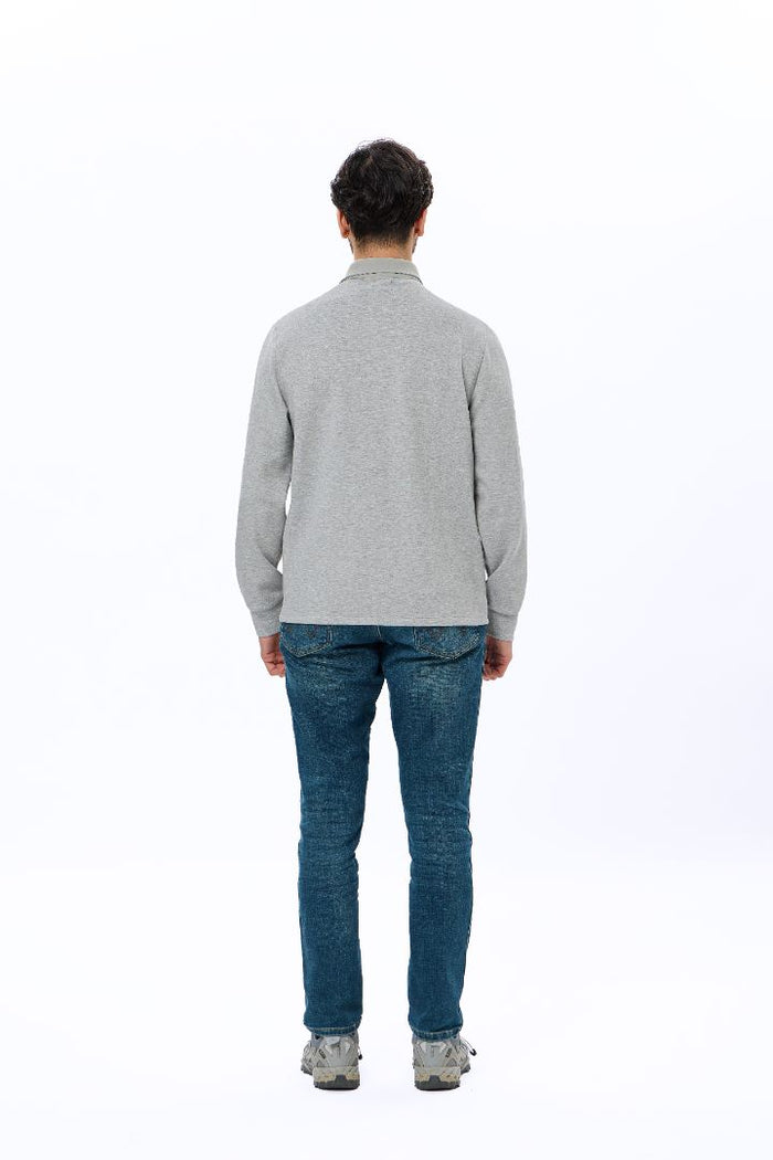 Grey Performance Stretch Snap Overshirt