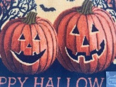 Halloween Two Pumpkins Accent Rug