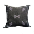 Handmade Moroccan Cushion Cover – Sabra Silk Pillow – Mizan - Washed Brown Chocolate