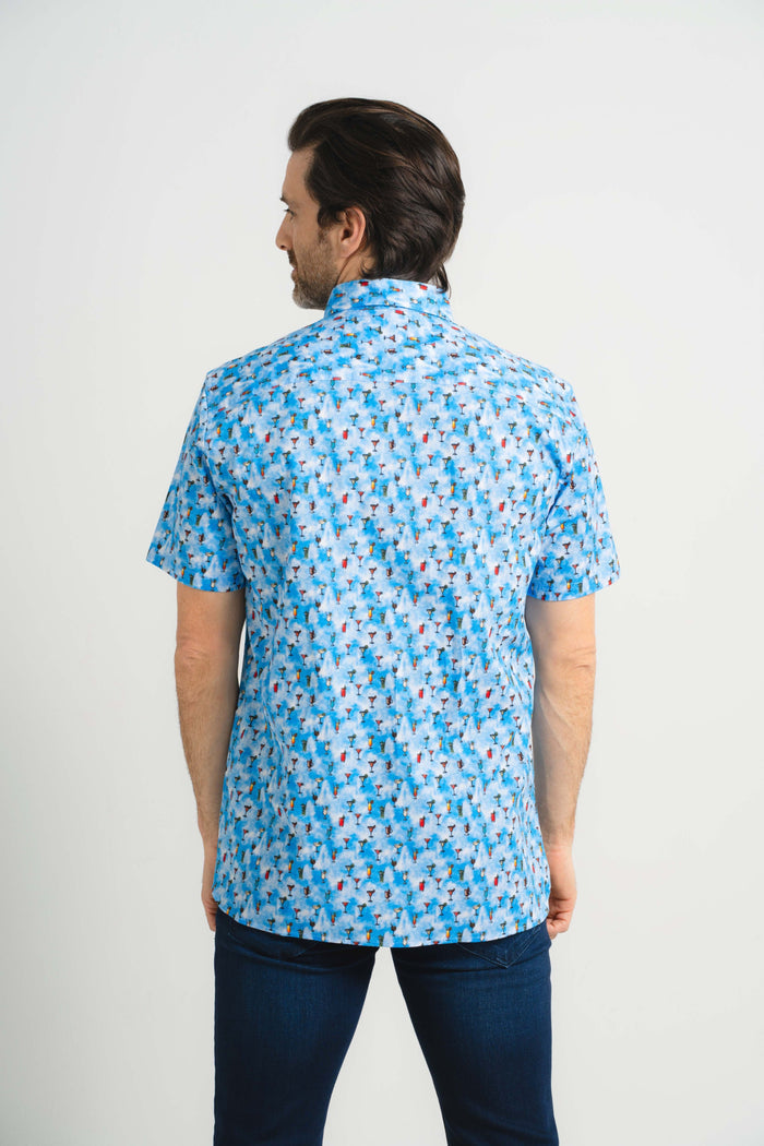 Happy Hour Print Short Sleeve Shirt