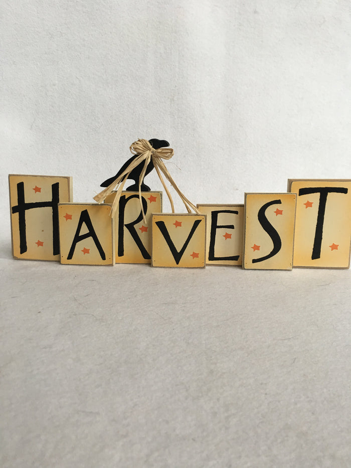 Harvest Block Sitter with Raven