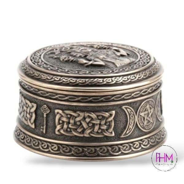 Hecate Goddess Bronze Trinket Box 🌙 - Gifts