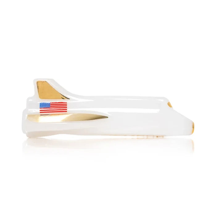 Hemper Space Fleet hand pipe packaging with matching white shuttle glass pipe and sci-fi branding