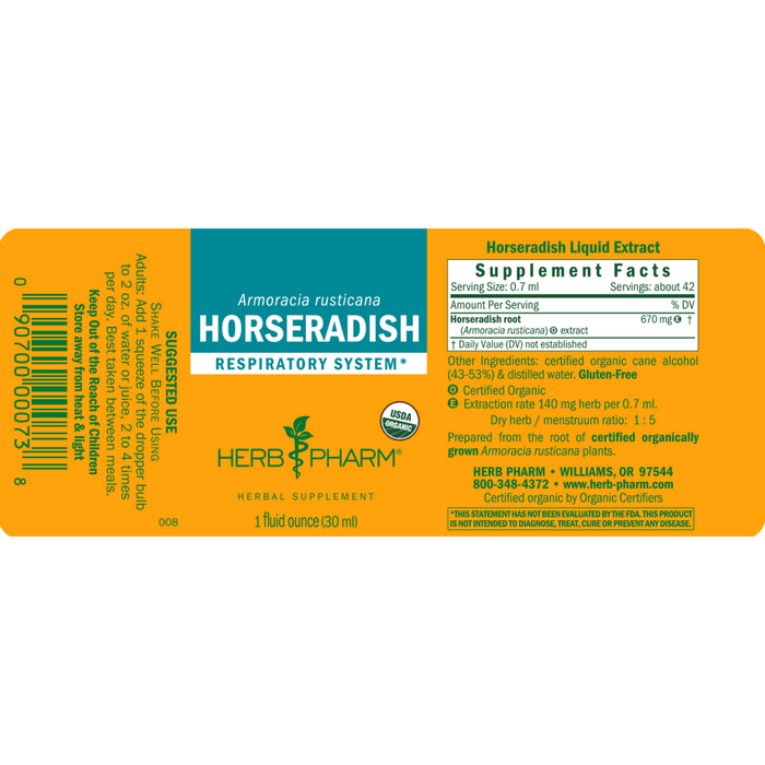 Herb Pharm Horseradish 1oz - The Oasis of Health