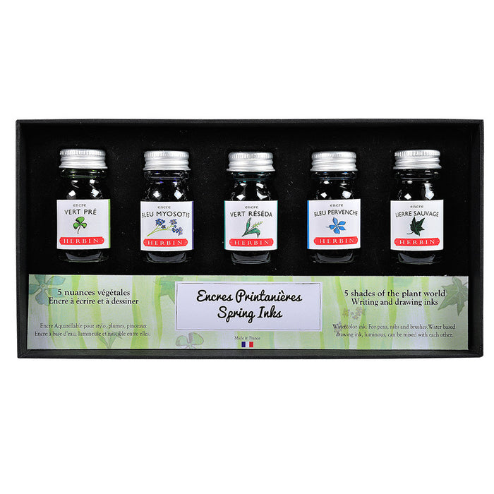 Herbin Seasons 5 Piece Assorted Ink Set Spring by Herbin at Cult Pens