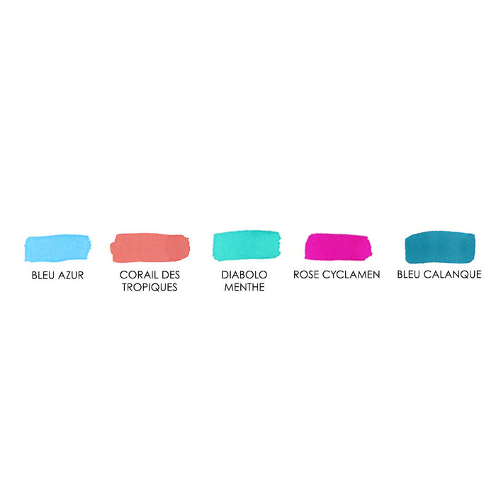 Herbin Seasons 5 Piece Assorted Ink Set Summer by Herbin at Cult Pens
