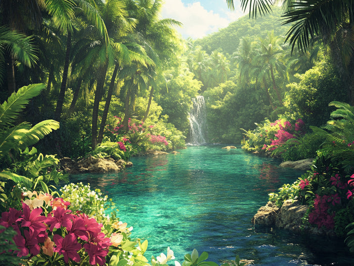 Hidden Lagoon in the Emerald Jungle