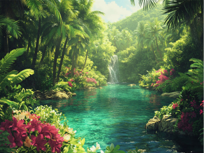 Hidden Lagoon in the Emerald Jungle
