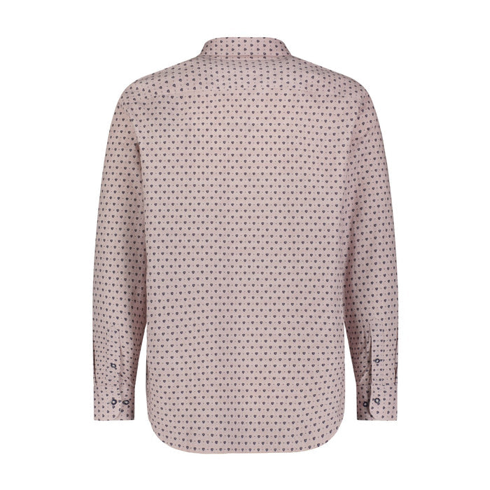 Pink patterned shirt on a white background