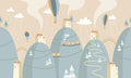 Hot Air Balloons Wallpaper Mural-Wall Mural-Eazywallz