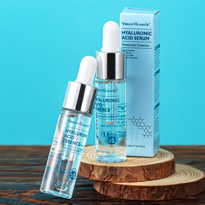 Sérum visage à l’acide hyaluronique, hydratant et anti-âge, pour peau sèche, avec effet lissant et éclaircissant.