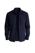 Indigo Suede Shirt Jacket