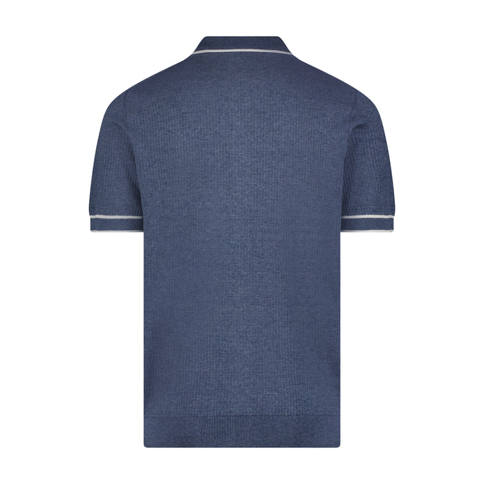 Indigo Viti Full Button Polo