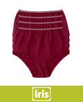 Iris Sport 4-Pack Ultra Comfort Cotton and Spandex Panty Briefs Wine