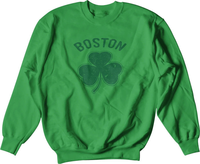 Irish Boston Crewneck Sweatshirt - Shamrock - St. Paddy's Day Adult Unisex & Kids