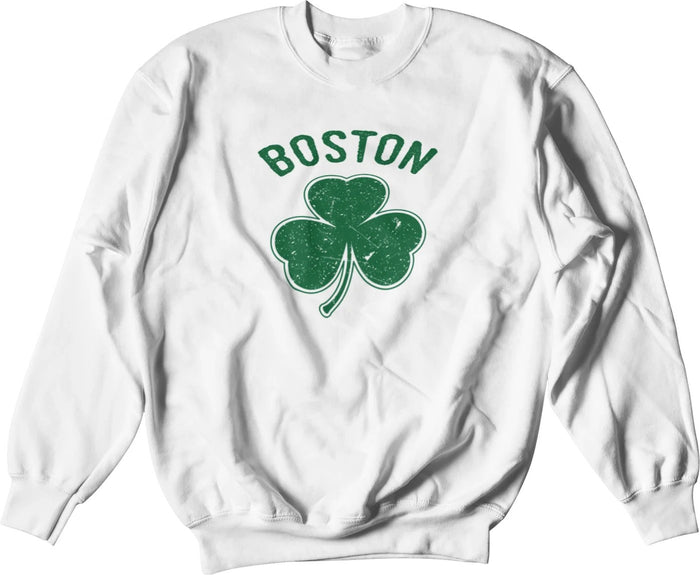 Irish Boston Crewneck Sweatshirt - Shamrock - St. Paddy's Day Adult Unisex & Kids