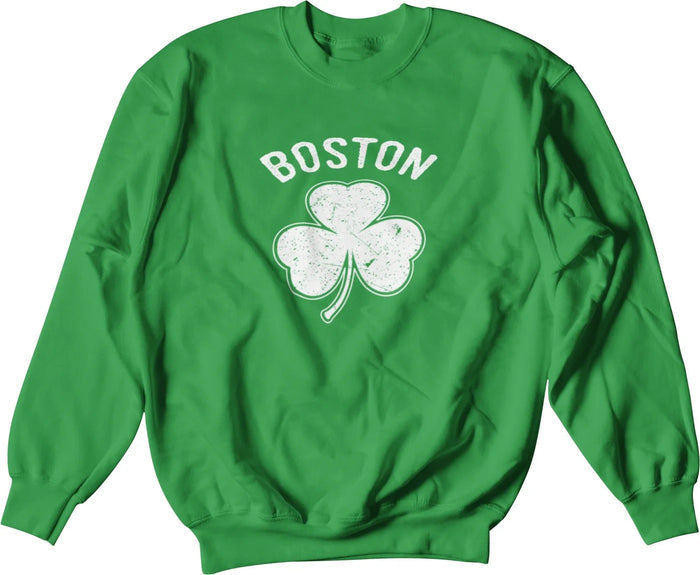 Irish Boston Crewneck Sweatshirt - Shamrock - St. Paddy's Day Adult Unisex & Kids