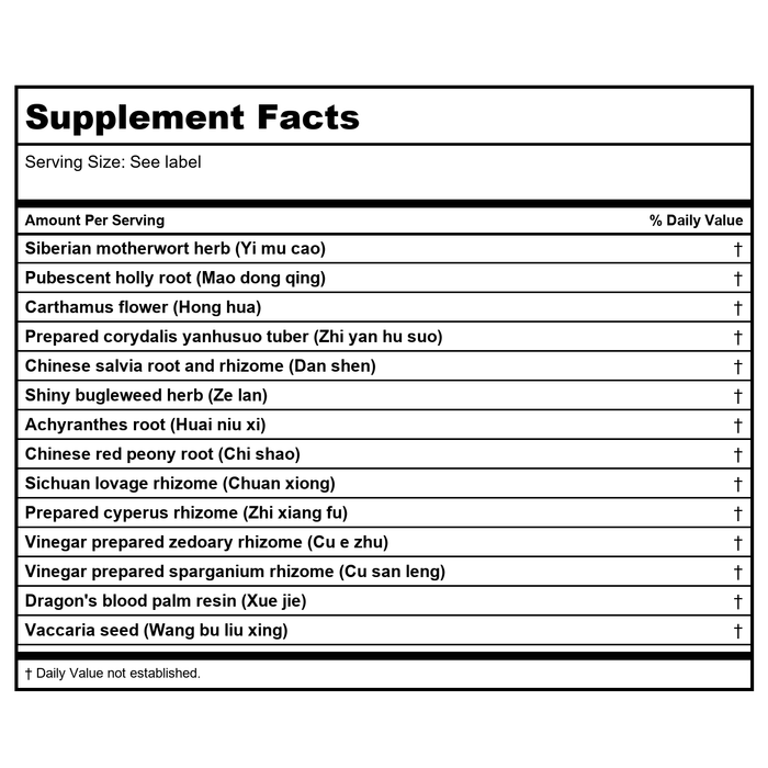 Kan Herb Chinese Modular Solutions Purge Red River 2 Ounce - Supplement Facts panel