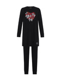 Kids and Teen Pima Cotton Bow Heart Tunic Set