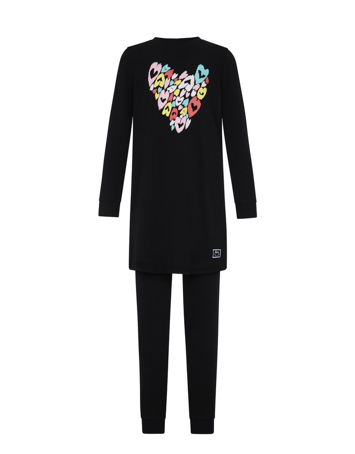 Kids and Teen Pima Cotton Pastel Heart Tunic Set