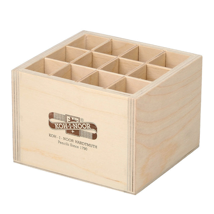 Koh-I-Noor 12 Slot Wooden Pen Pot by Koh-I-Noor at Cult Pens