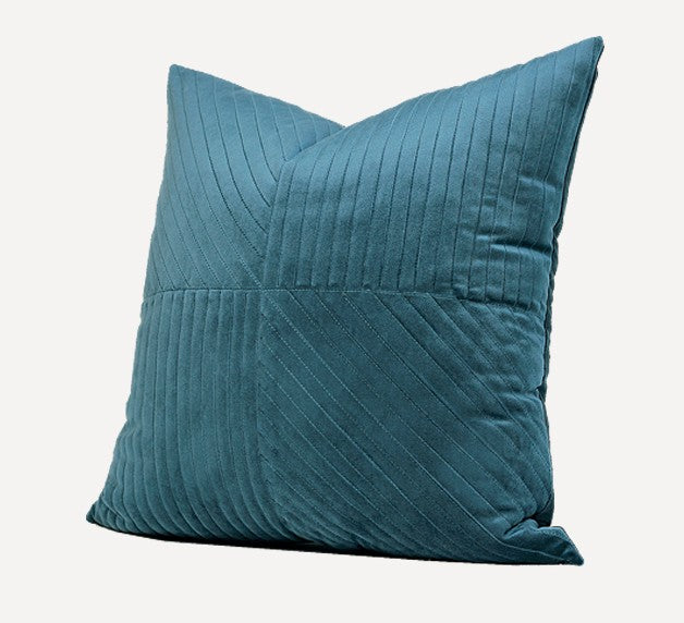 Large Decorative Throw Pillow for Couch, Blue Modern Sofa Pillows, Simple Modern Throw Pillows for Couch, Large Square Pillows-Paintingforhome