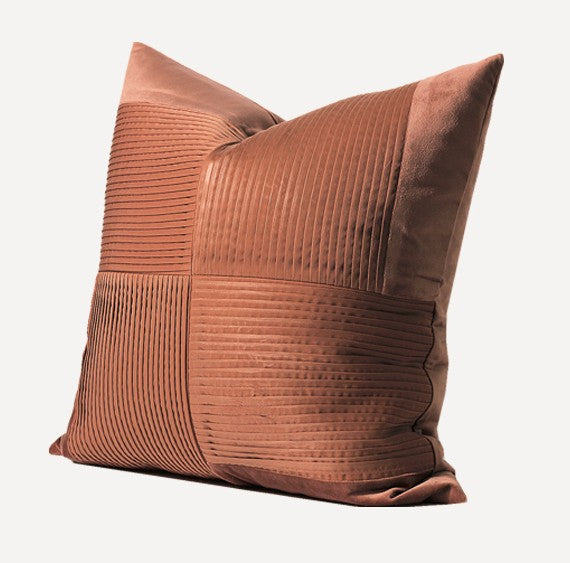 Large Modern Sofa Pillows, Decorative Modern Pillows for Couch, Brick Red Modern Pillows for Living Room, Contemporary Throw Pillows-Paintingforhome