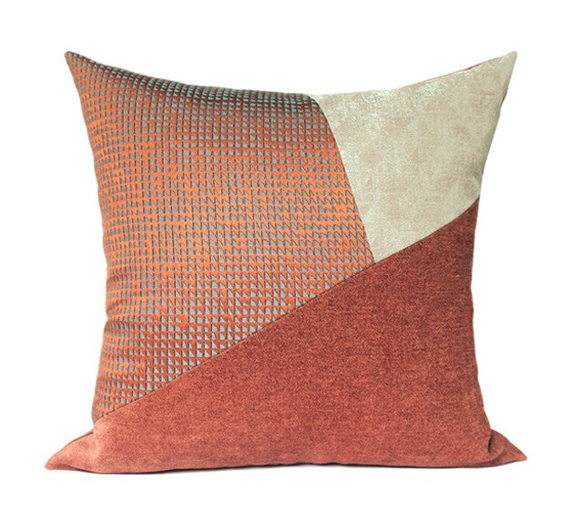Large Modern Throw Pillows for Couch, Decorative Throw Pillow for Couch, Red Modern Sofa Pillows, Throw Pillows for Modern Living Room-Paintingforhome