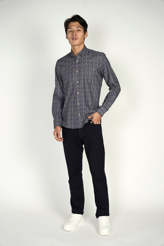 LEO Multi Lines King Cotton Shirt