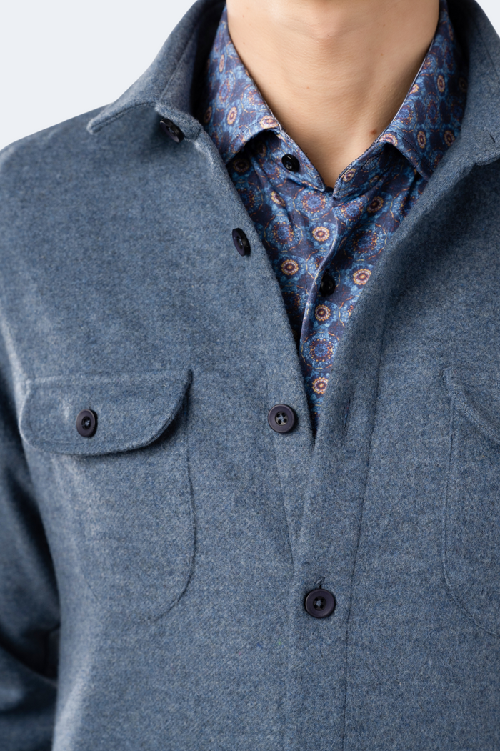 Leo Steel Blue Shacket