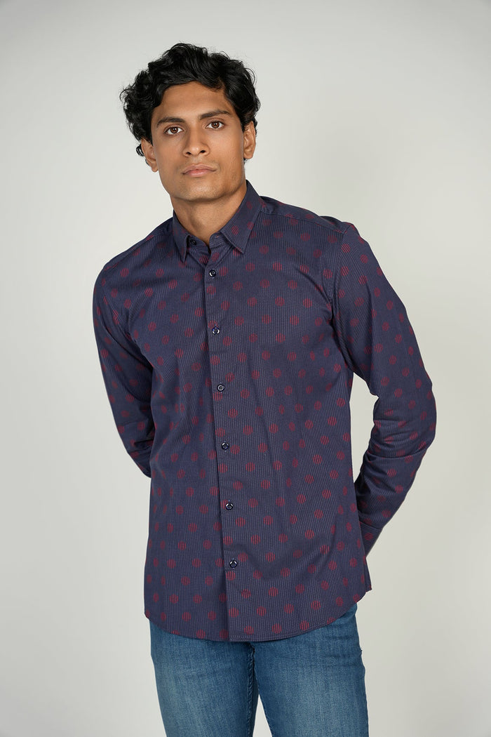 LEO Textured King Cotton Shirt