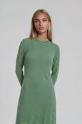 Lime Stripe Ribbed  Nightgown