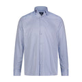 Lite Blue and Navy Small Check Print Long Sleeve Shirt