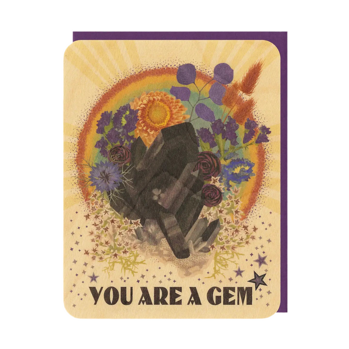 Love Gem Wood Greeting Card