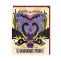 Love Swans Wood Greeting Card