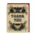Luna Moth Thank You Wood Greeting Card