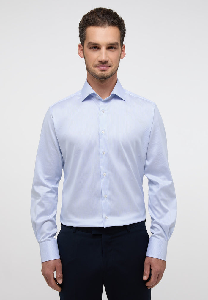 Luxury Twill Micro Stripe MF Kent Collar