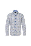 Madre Oxford Geo Print One-Piece Collar Shirt