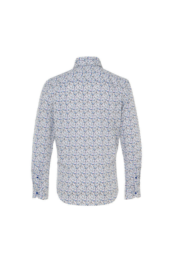 Madre Oxford Geo Print One-Piece Collar Shirt