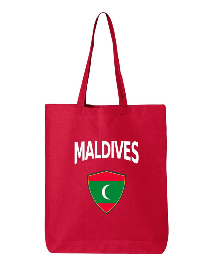 Maldives Soccer Tote Bag — Arched National Crest | NYC Factory