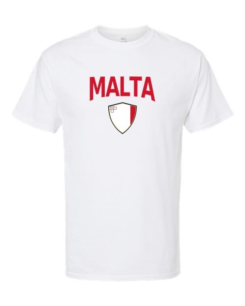 Malta Arched Crest Soccer Tee — NYC Factory