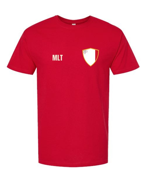 Malta Soccer Tee — Retro National Crest | NYC Factory