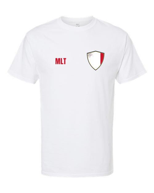 Malta Soccer Tee — Retro National Crest | NYC Factory